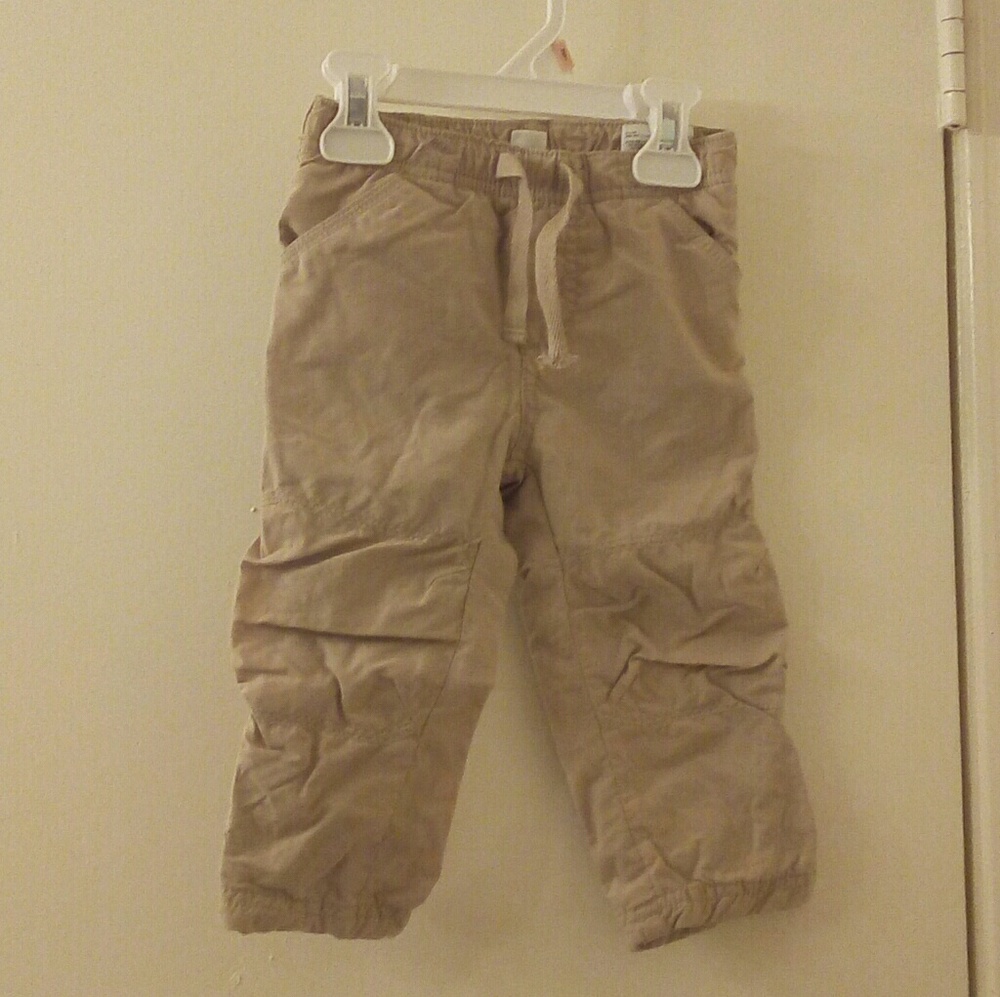 Khaki drawstring pants