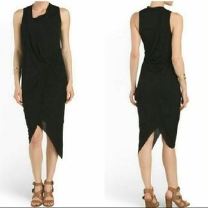 Helmut Lang Black Goddess Drape Dress Size Small