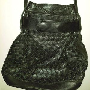 Black weaved purse