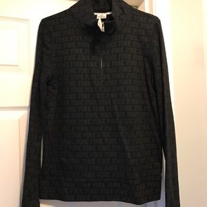 Pink 1/4 zip pullover