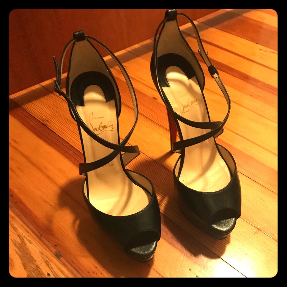 Christian Louboutin cross Me Platform  Sandal