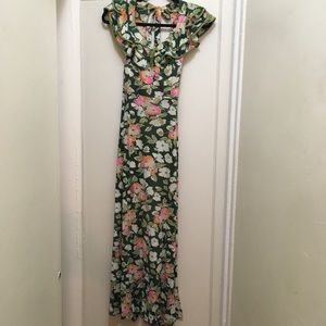 Vintage Maxi Dress - flowered (fits size 4-9)