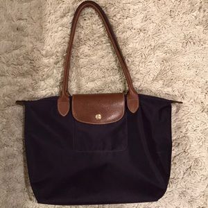Small purple long champ purse