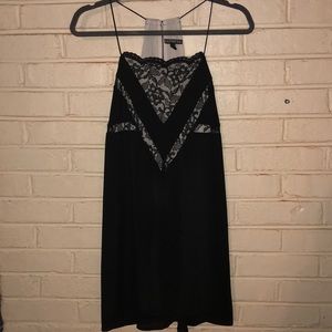 Black and white lace dress