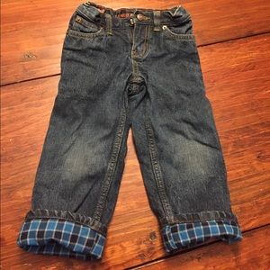 Lands End flannel-lined jeans