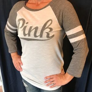 Pink long sleeved T-shirt
