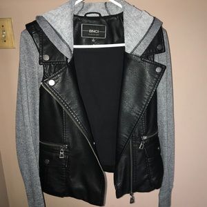 Leather Jacket with Hoodie by BNCI