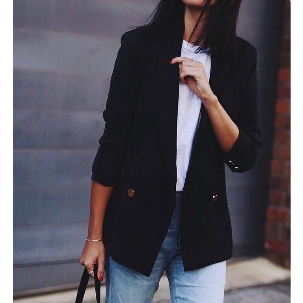 H&M long boyfriend blazer