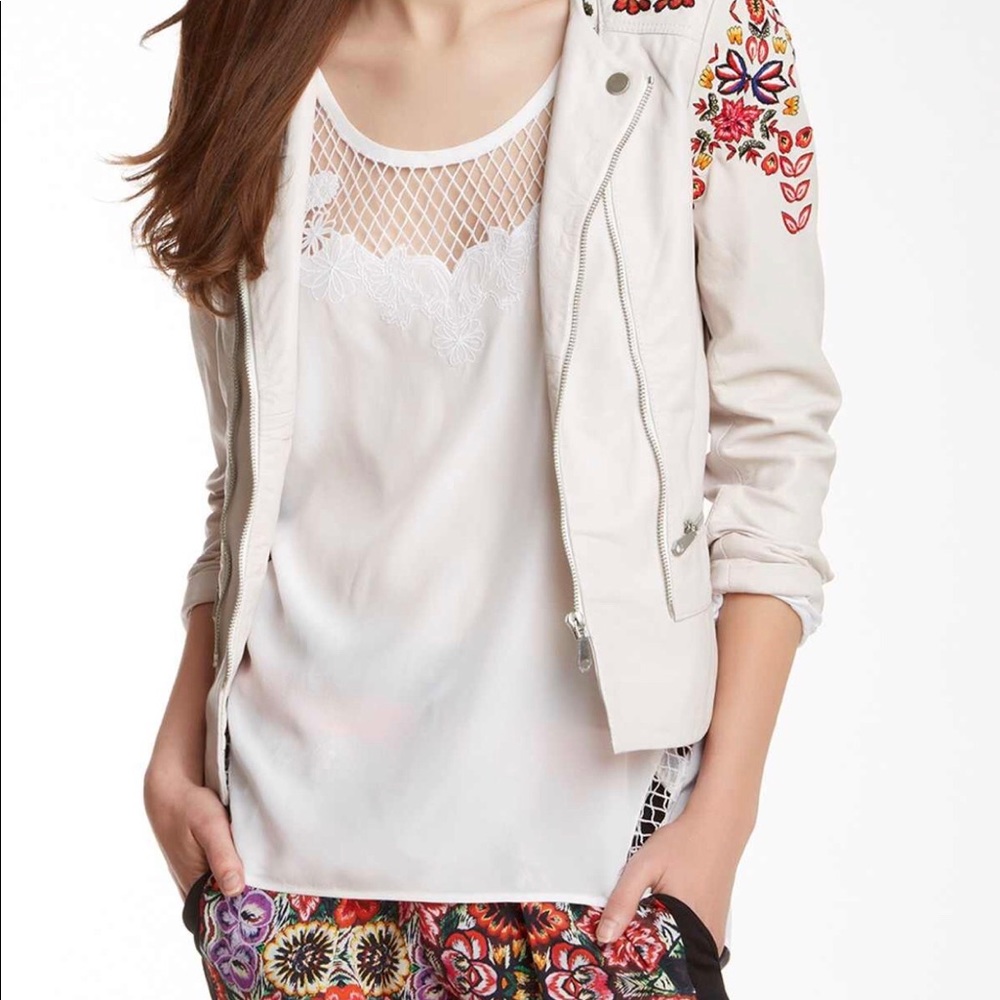 Rebecca Minkoff Genuine Lambskin Leather Jacket