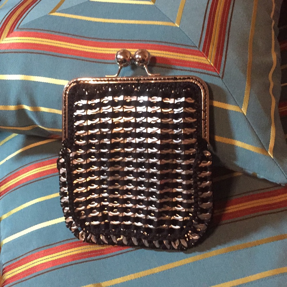 Hand made can tab clutch purse
