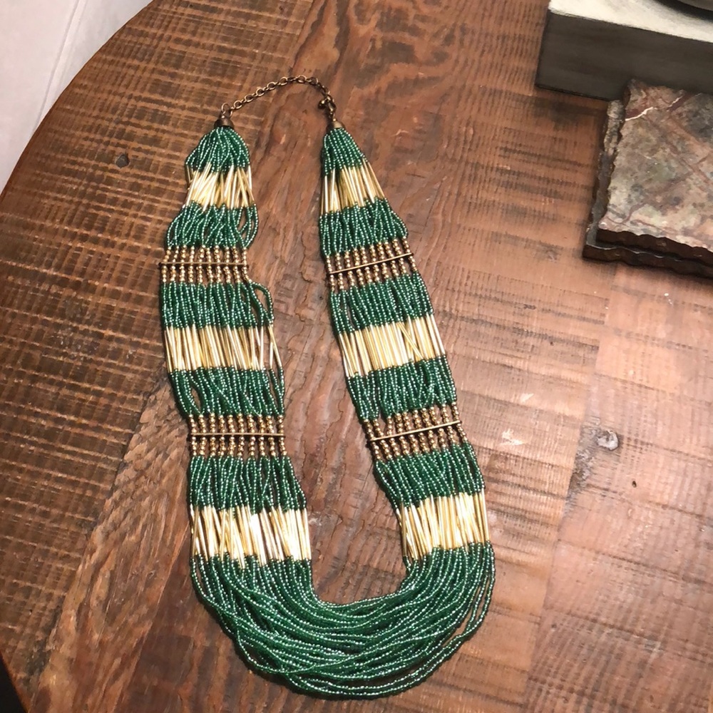 Turquoise and Gold Bead Necklace