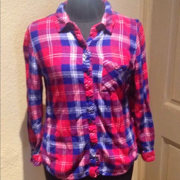 Rails Tops - Rails Ladies Sz S Red Flannel Shirt