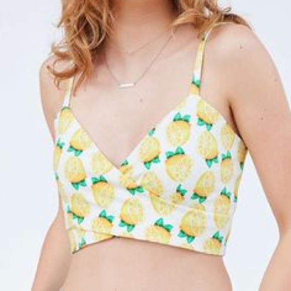 SOLD Kimchi Blue Lemon Bralette Crop Top ๐ - Picture 2 of 4