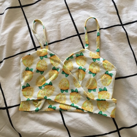 SOLD Kimchi Blue Lemon Bralette Crop Top ๐ - Picture 3 of 4