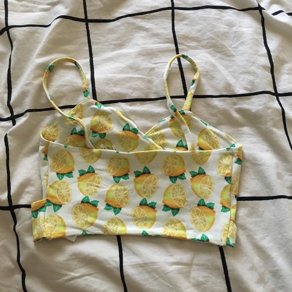 SOLD Kimchi Blue Lemon Bralette Crop Top ๐ - Picture 4 of 4