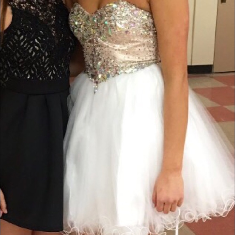 White heart shaped dress