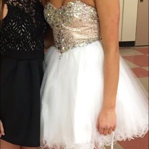 White heart shaped dress