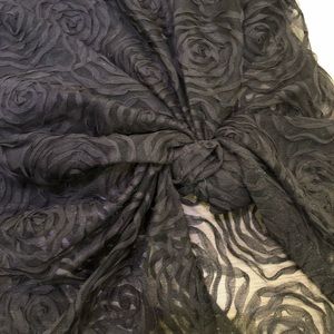 WAYF Sheer Rosette Accented Skirt