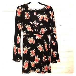 Floral wrap dress