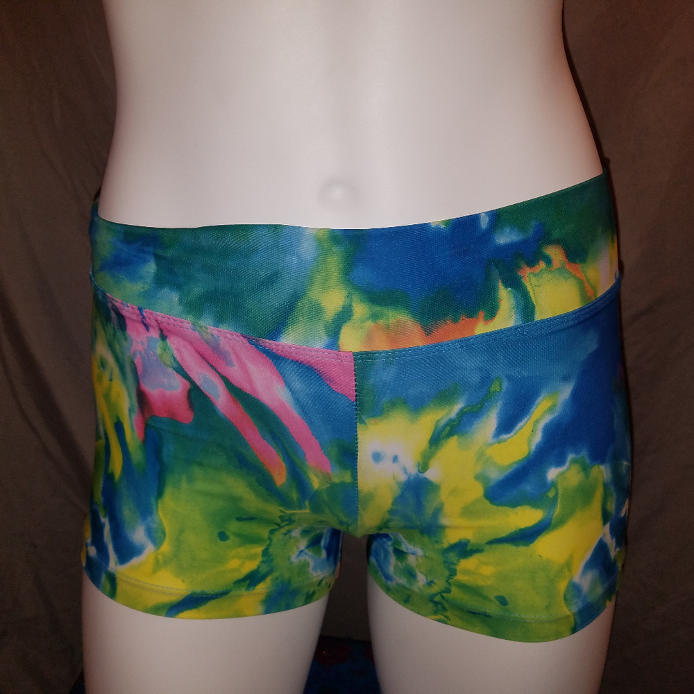 Trendy Trends Rainbow Tie Dye Hotpants NWOT