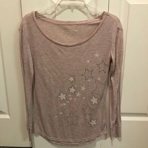 American Eagle Long Sleeve Star Top