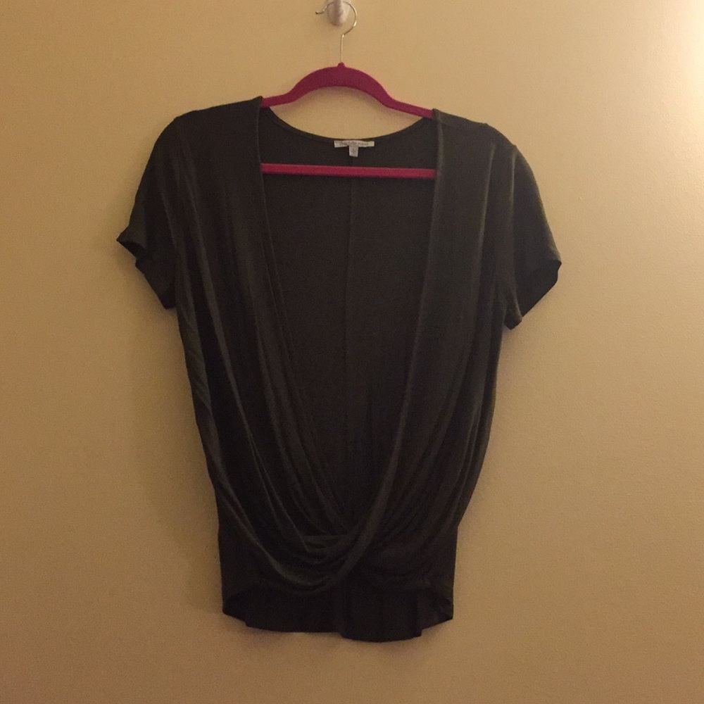 Draped cowl tee