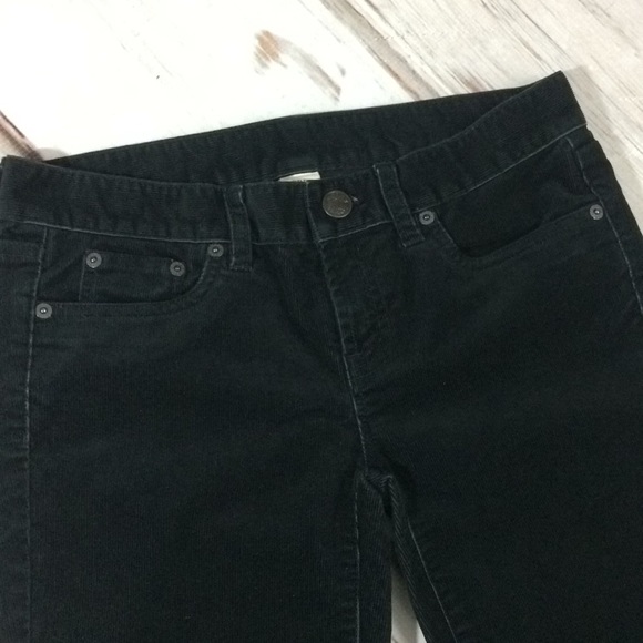 J. Crew Pants - J. Crew black toothpick corduroy cropped pants 25