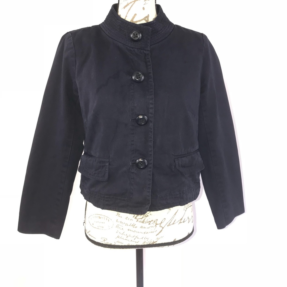 J. Crew Classic Twill Chino Navy Blue Jacket