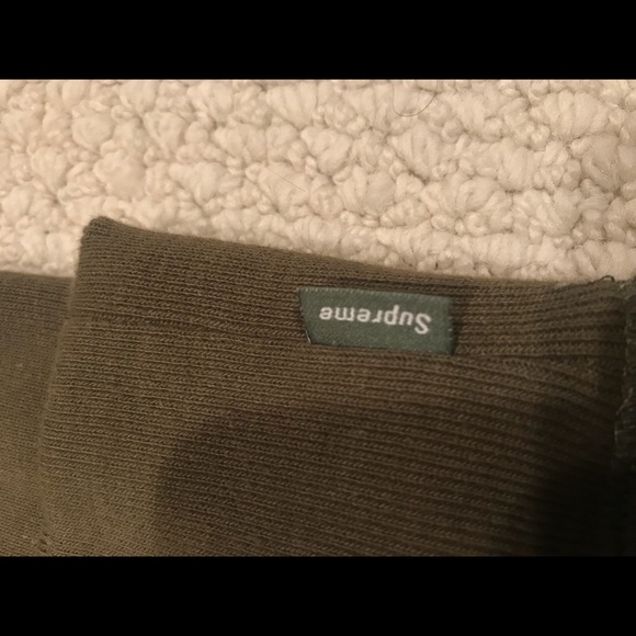 Supreme olive box logo hoodie