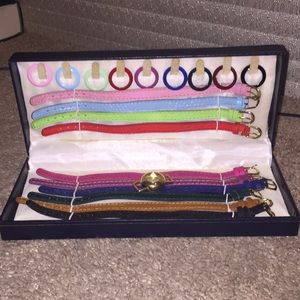 Geneva rainbow collection watch set