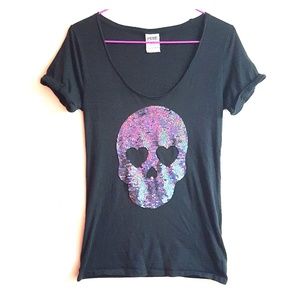 PiNK Victorias Secret Skull Shirt