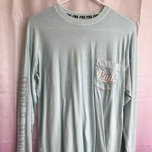 VS PINK love sleeve shirt