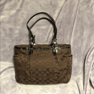 Coach Brown Fabric Purse
