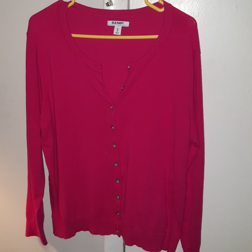 Old Navy size XL cardigan pink buttons