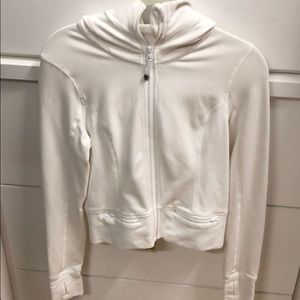LuluLemon white zip hoodie sz 4