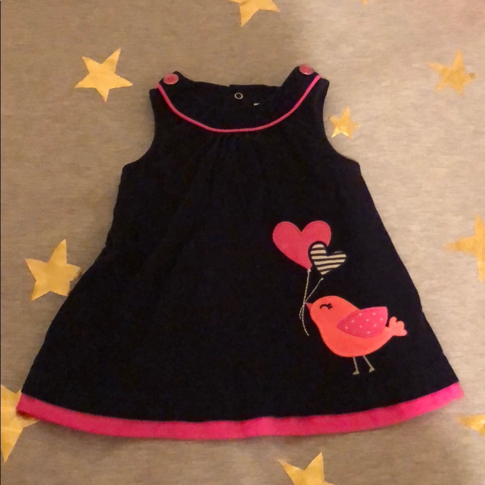 Carter’s baby girl blue & pink corduroy dress