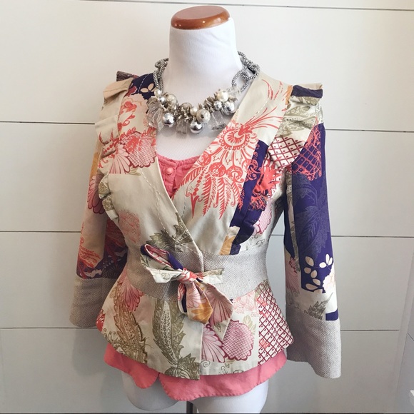 (A) Anthropologie - Elevenses Patchwork Jacket - Picture 3 of 8