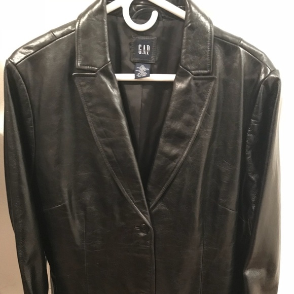GAP Jackets & Blazers - GAP Leather Jacket Size XL Like New