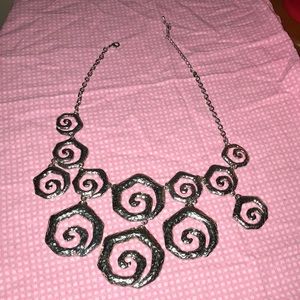 Silver statement necklace