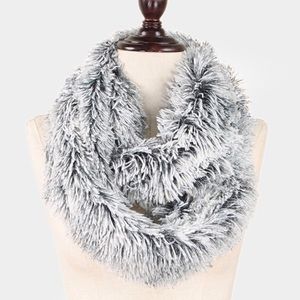 Faux fur infinity scarf