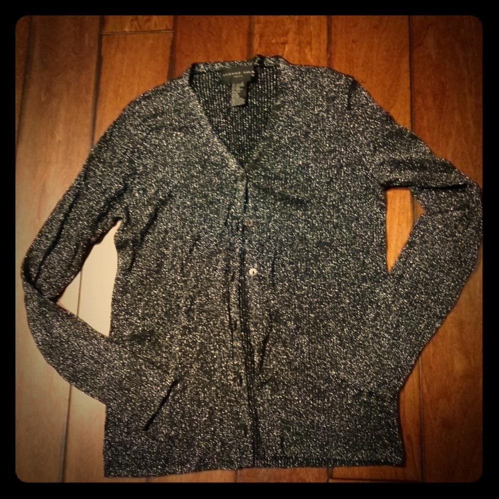 ** 3 for$15 * August silk black and silver sweater