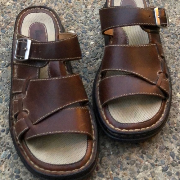 Bass Shoes - BASS BROWN SLIP ON SANDAL
