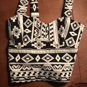Unique print crop top