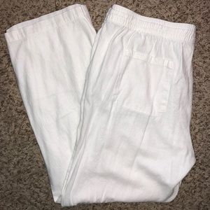 Women's white linen pant