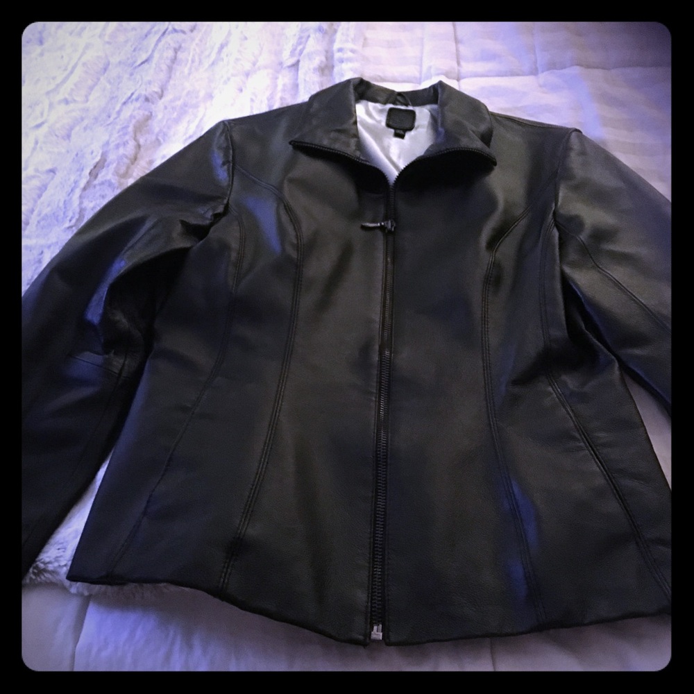 Leather coat