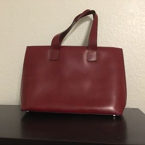 Franklin Covey Italian Leather Red Business Tote