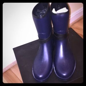 Barneys New York rain boots with buckle detail NIB