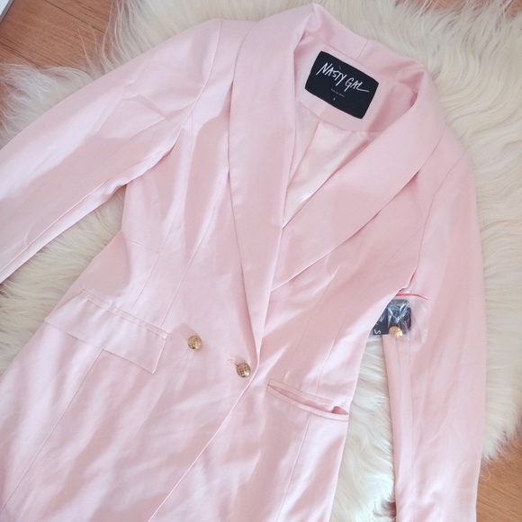NWT NASTY GAL blush blazer coat - Picture 2 of 4