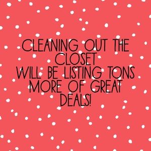 Cleaning out! So stay tuned!