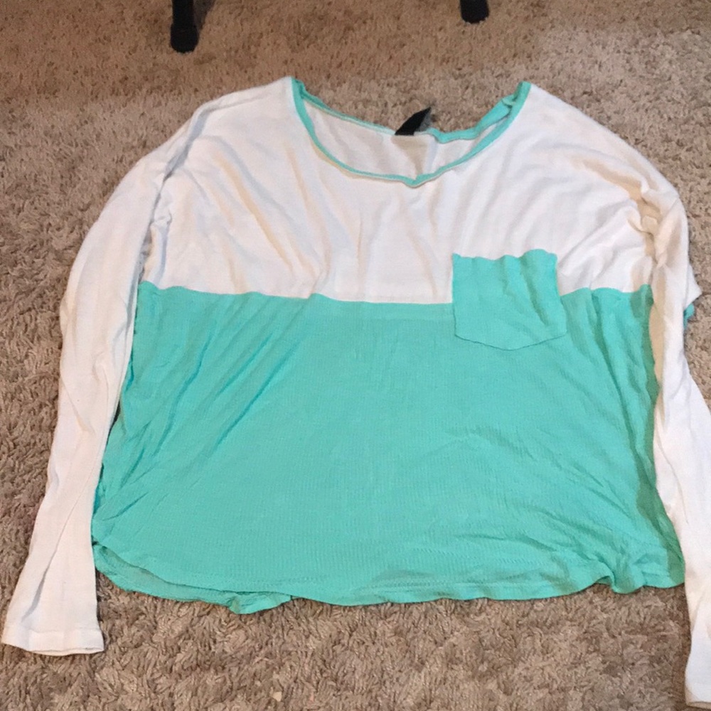 Mint and White Emcyre Shirt